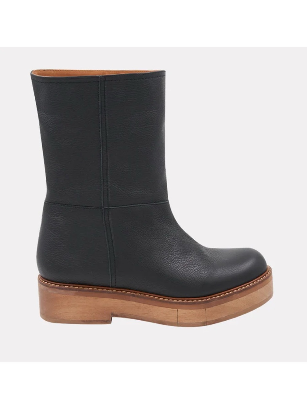 New Andre Assous Palmer Leather Boot Black Sz 7